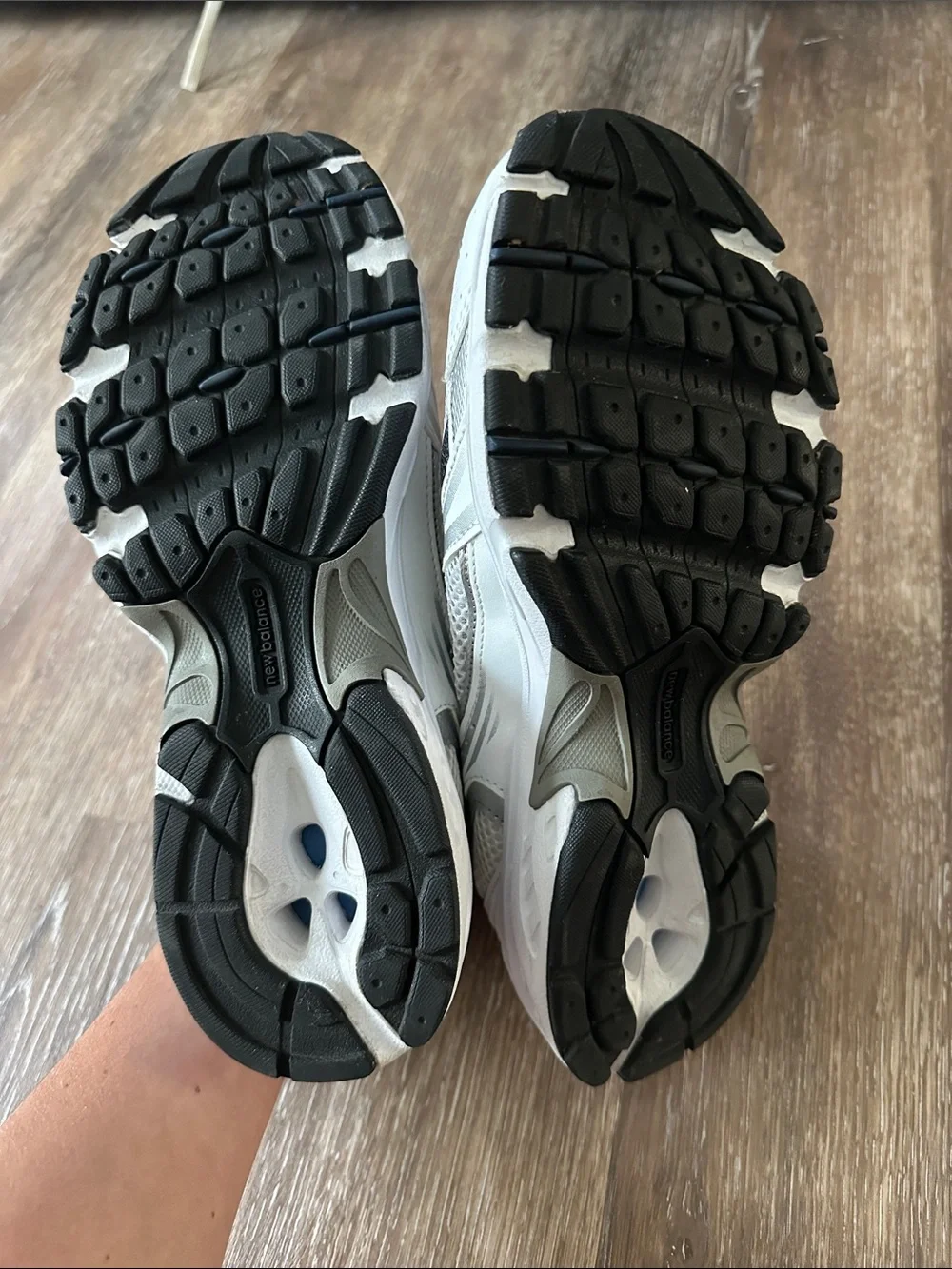New Balance White Silver & Blue Athletic Sneakers - Picture 10 of 10